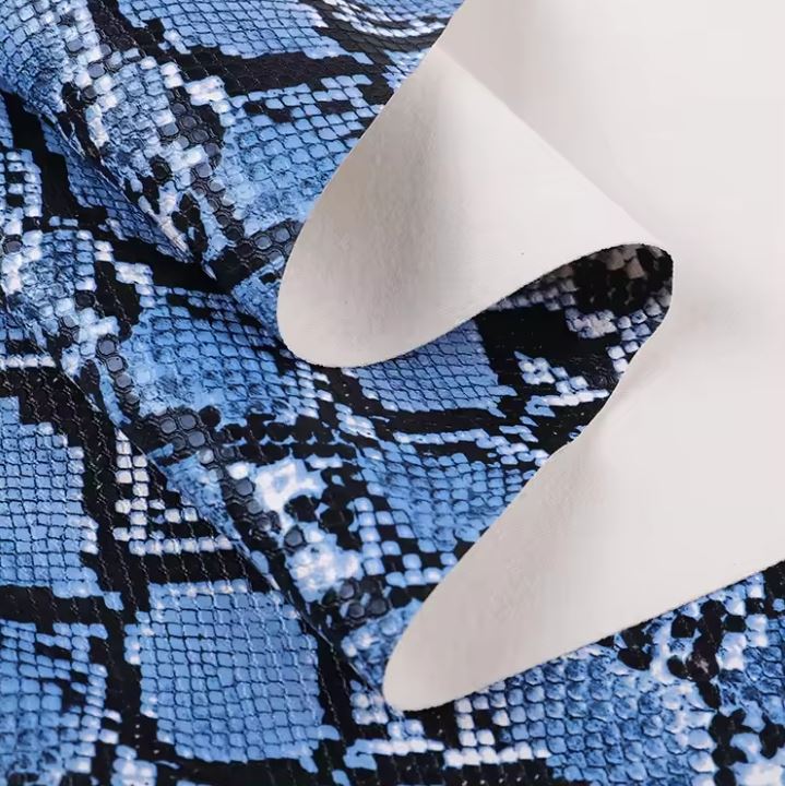 Animal Printing Snakeskin Embossed Pvc Artificial Leather