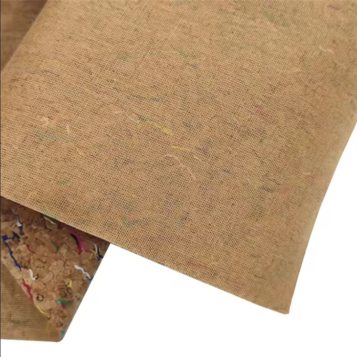 Portugal Wood Grain Colored Cork PU Leather PVC Fabric